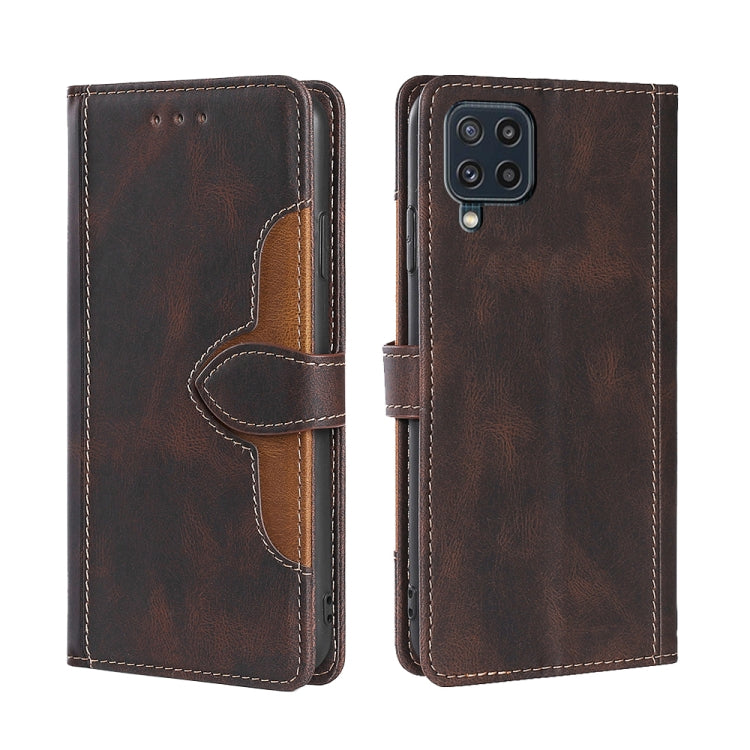 Skin Feel Cappello di paglia Custodia in pelle con fibbia magnetica, For Samsung Galaxy A33 5G, For Samsung Galaxy A53 5G, For Samsung Galaxy F52 5G, For Samsung Galaxy Feel 2 JP Version, For Samsung Galaxy M32 India Version, For Samsung Galaxy M52 5G