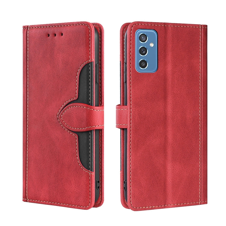 Skin Feel Cappello di paglia Custodia in pelle con fibbia magnetica, For Samsung Galaxy A33 5G, For Samsung Galaxy A53 5G, For Samsung Galaxy F52 5G, For Samsung Galaxy Feel 2 JP Version, For Samsung Galaxy M32 India Version, For Samsung Galaxy M52 5G