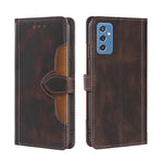 Skin Feel Cappello di paglia Custodia in pelle con fibbia magnetica, For Samsung Galaxy A33 5G, For Samsung Galaxy A53 5G, For Samsung Galaxy F52 5G, For Samsung Galaxy Feel 2 JP Version, For Samsung Galaxy M32 India Version, For Samsung Galaxy M52 5G