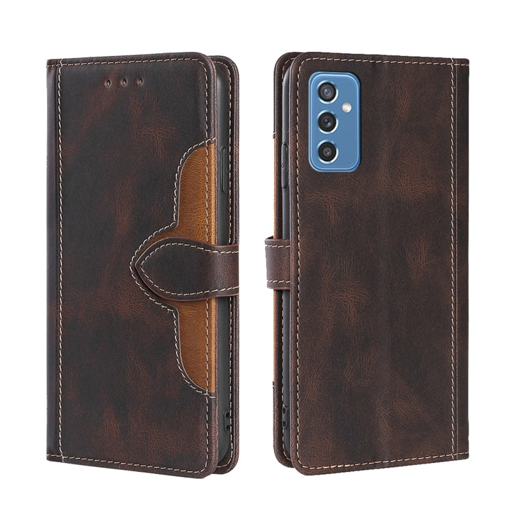 Skin Feel Cappello di paglia Custodia in pelle con fibbia magnetica, For Samsung Galaxy A33 5G, For Samsung Galaxy A53 5G, For Samsung Galaxy F52 5G, For Samsung Galaxy Feel 2 JP Version, For Samsung Galaxy M32 India Version, For Samsung Galaxy M52 5G