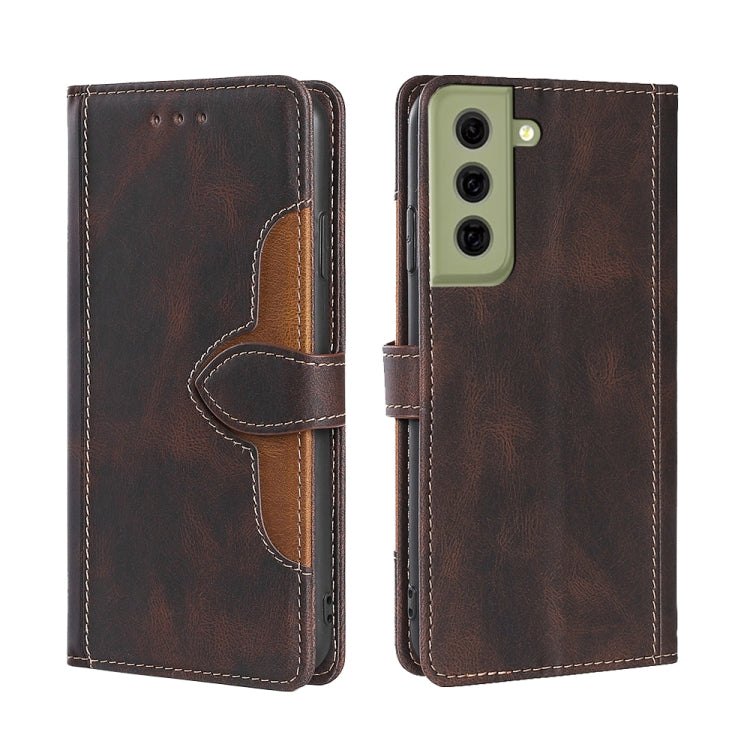 Skin Feel Cappello di paglia Custodia in pelle con fibbia magnetica, For Samsung Galaxy S21 FE, For Samsung Galaxy Xcover 5