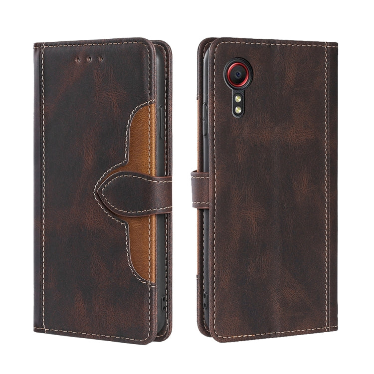 Skin Feel Cappello di paglia Custodia in pelle con fibbia magnetica, For Samsung Galaxy S21 FE, For Samsung Galaxy Xcover 5