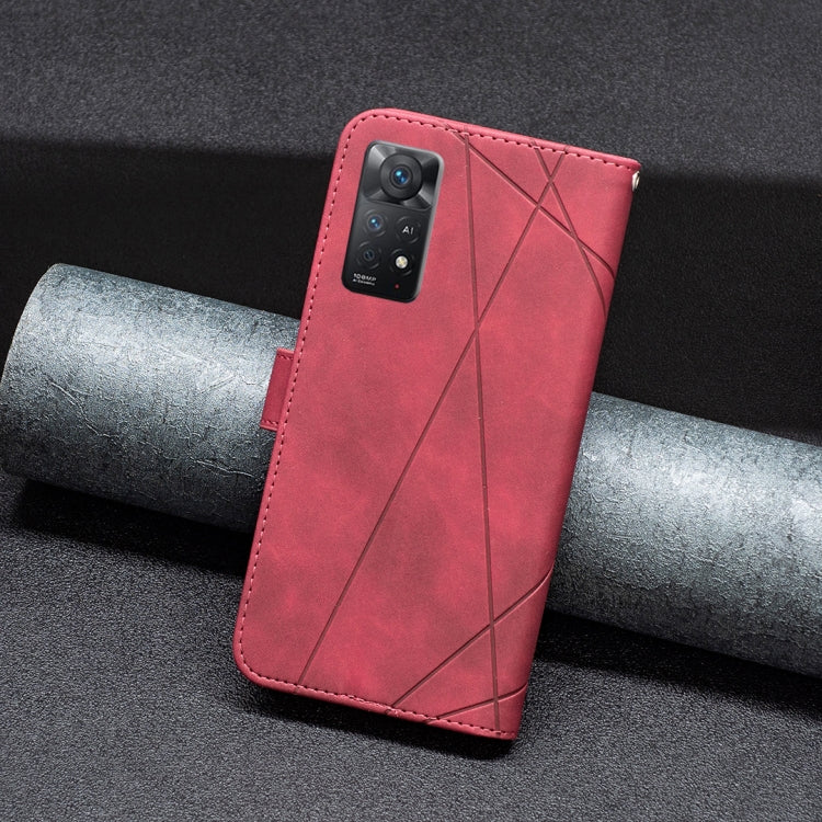 Custodia per cellulare in pelle a vibrazione orizzontale con fibbia magnetica a rombo, For Xiaomi Redmi Note 11 Pro International Version