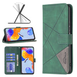 Custodia per cellulare in pelle a vibrazione orizzontale con fibbia magnetica a rombo, For Xiaomi Redmi Note 11 Pro International Version