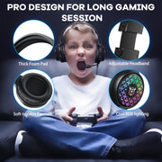 ONIKUMA X7 Pro USB + 3,5 mm RGB Lighting Cuffie da gioco cablate, X7 Pro