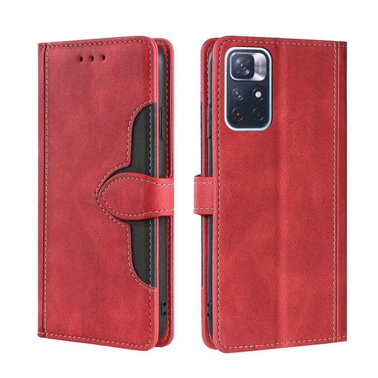 Skin Feel Cappello di paglia Custodia in pelle con fibbia magnetica, For Xiaomi Poco M3, For Xiaomi Redmi K40 Gaming, For Xiaomi Redmi Note 11 4G / Note 11S, For Xiaomi Redmi Note 11 5G, For Xiaomi Redmi 9C / Redmi 9C NFC, For Xiaomi Mi 11
