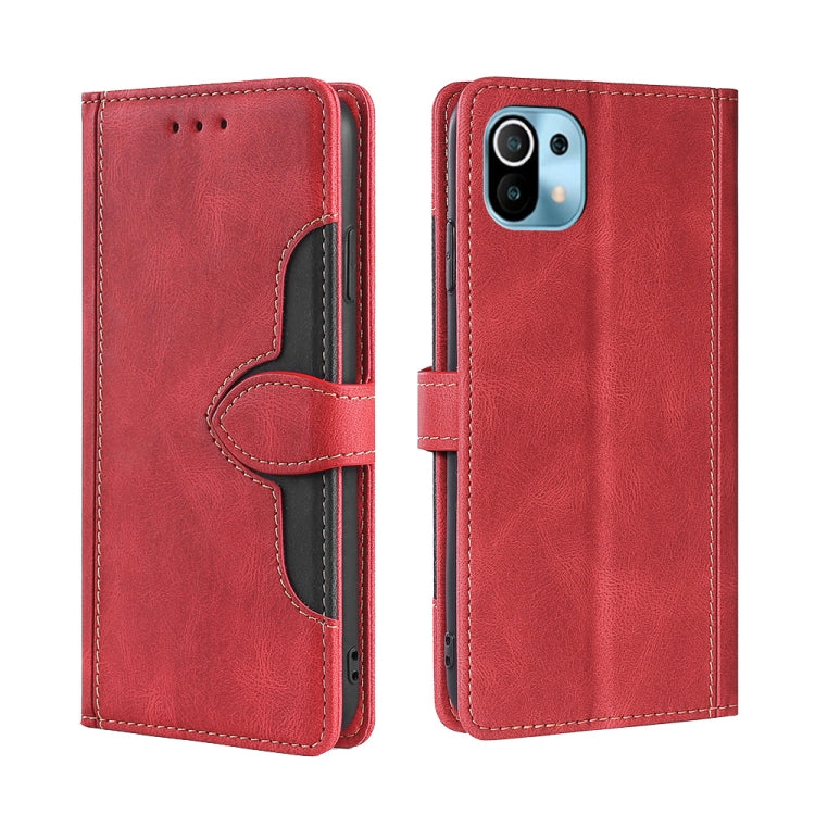 Skin Feel Cappello di paglia Custodia in pelle con fibbia magnetica, For Xiaomi Poco M3, For Xiaomi Redmi K40 Gaming, For Xiaomi Redmi Note 11 4G / Note 11S, For Xiaomi Redmi Note 11 5G, For Xiaomi Redmi 9C / Redmi 9C NFC, For Xiaomi Mi 11