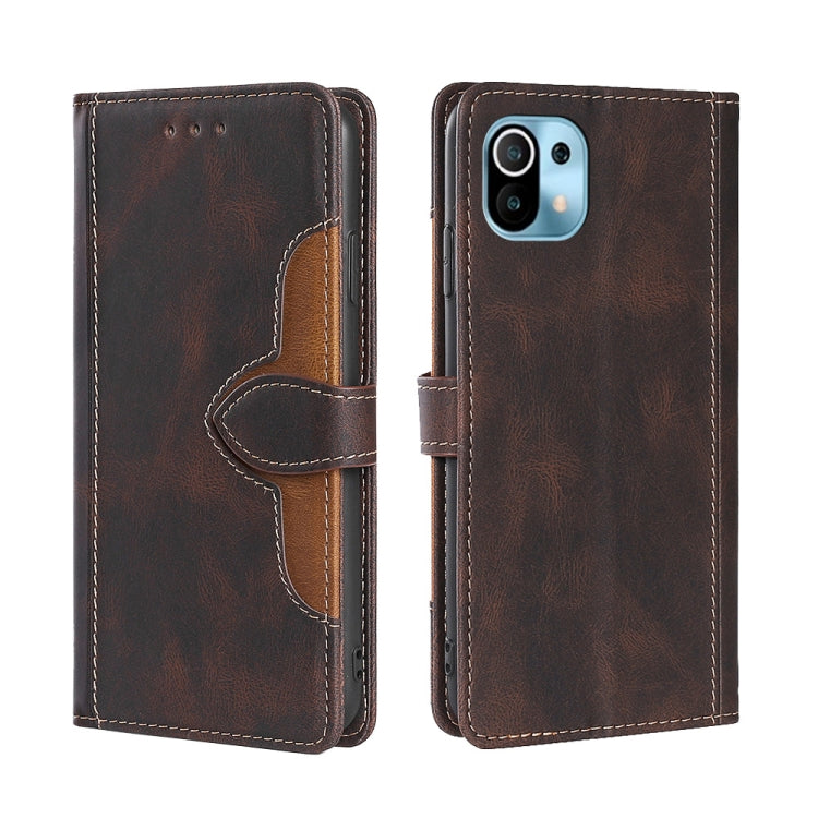 Skin Feel Cappello di paglia Custodia in pelle con fibbia magnetica, For Xiaomi Poco M3, For Xiaomi Redmi K40 Gaming, For Xiaomi Redmi Note 11 4G / Note 11S, For Xiaomi Redmi Note 11 5G, For Xiaomi Redmi 9C / Redmi 9C NFC, For Xiaomi Mi 11
