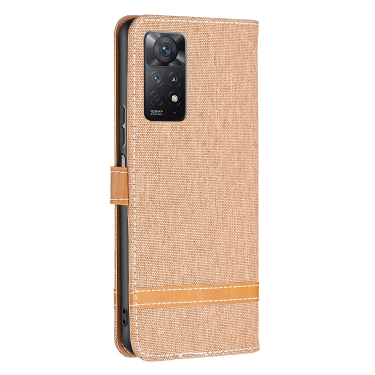 Custodia per cellulare in pelle color denim abbinata, For Xiaomi Redmi Note 11 Pro International Version
