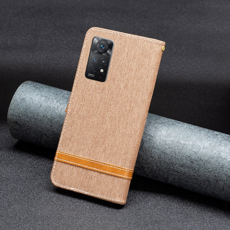 Custodia per cellulare in pelle color denim abbinata, For Xiaomi Redmi Note 11 Pro International Version