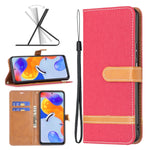 Custodia per cellulare in pelle color denim abbinata, For Xiaomi Redmi Note 11 Pro International Version