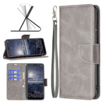 Cassa del telefono in pelle di pelle di agnello retrò, For Samsung Galaxy A23 5G, For ZTE Blade A51, For ZTE Blade A71, For Nokia G21 / G11