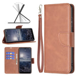Cassa del telefono in pelle di pelle di agnello retrò, For Samsung Galaxy A23 5G, For ZTE Blade A51, For ZTE Blade A71, For Nokia G21 / G11
