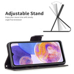 Cassa del telefono in pelle di pelle di agnello retrò, For Samsung Galaxy A23 5G, For ZTE Blade A51, For ZTE Blade A71, For Nokia G21 / G11