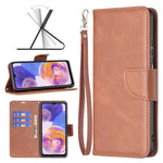 Cassa del telefono in pelle di pelle di agnello retrò, For Samsung Galaxy A23 5G, For ZTE Blade A51, For ZTE Blade A71, For Nokia G21 / G11
