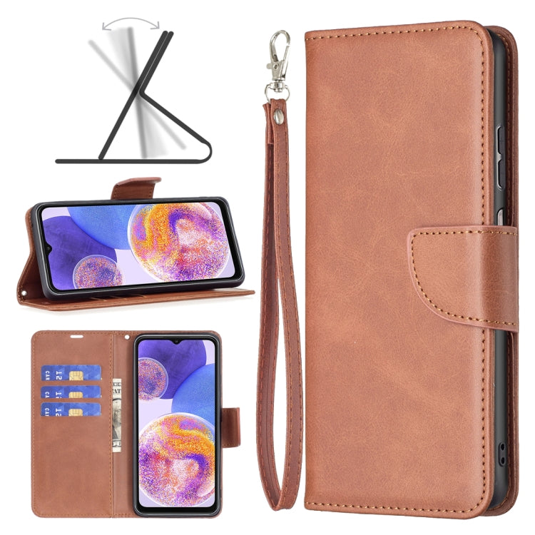 Cassa del telefono in pelle di pelle di agnello retrò, For Samsung Galaxy A23 5G, For ZTE Blade A51, For ZTE Blade A71, For Nokia G21 / G11