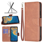 Cassa del telefono in pelle di pelle di agnello retrò, For Samsung Galaxy A23 5G, For ZTE Blade A51, For ZTE Blade A71, For Nokia G21 / G11
