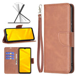 Cassa del telefono in pelle di pelle di agnello retrò, For Samsung Galaxy A23 5G, For ZTE Blade A51, For ZTE Blade A71, For Nokia G21 / G11