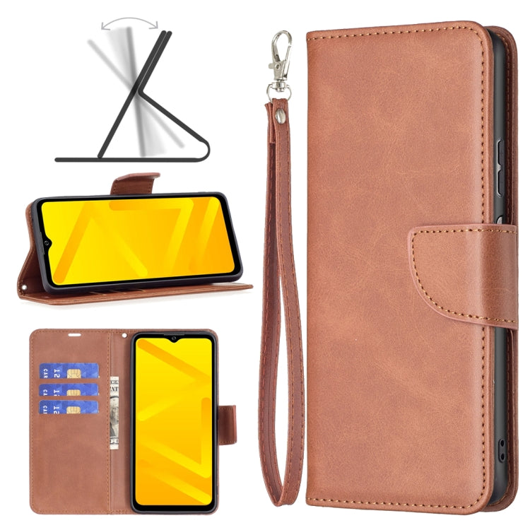 Cassa del telefono in pelle di pelle di agnello retrò, For Samsung Galaxy A23 5G, For ZTE Blade A51, For ZTE Blade A71, For Nokia G21 / G11