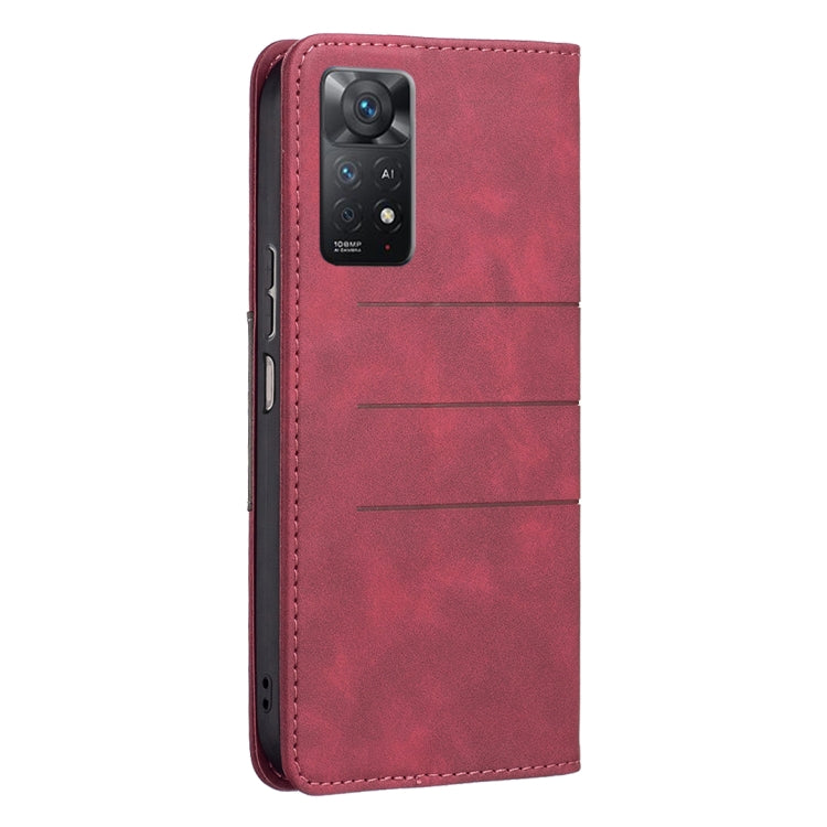 Custodia per telefono in pelle con giunzione magnetica, For Xiaomi Redmi Note 11 Pro International Version