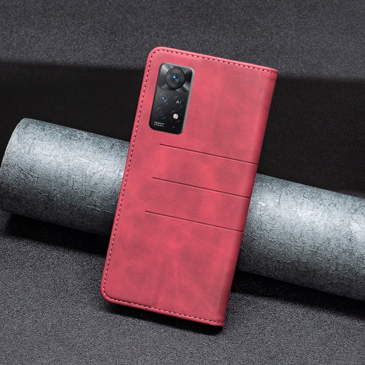 Custodia per telefono in pelle con giunzione magnetica, For Xiaomi Redmi Note 11 Pro International Version