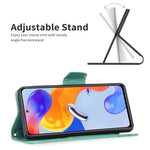Custodia per telefono in pelle goffrata con due farfalle, For Xiaomi Redmi Note 11 Pro International Version