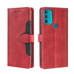 Skin Feel Cappello di paglia Custodia in pelle con fibbia magnetica, For Motorola Moto G51, For Motorola Moto G71 5G, For Motorola Edge X30