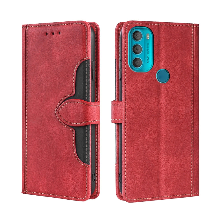 Skin Feel Cappello di paglia Custodia in pelle con fibbia magnetica, For Motorola Moto G51, For Motorola Moto G71 5G, For Motorola Edge X30