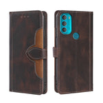 Skin Feel Cappello di paglia Custodia in pelle con fibbia magnetica, For Motorola Moto G51, For Motorola Moto G71 5G, For Motorola Edge X30