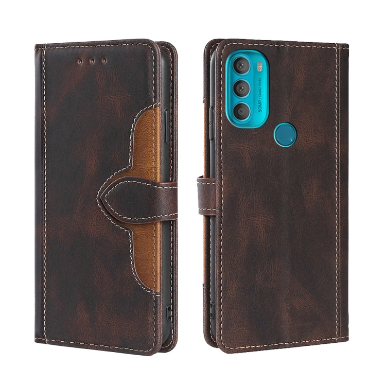 Skin Feel Cappello di paglia Custodia in pelle con fibbia magnetica, For Motorola Moto G51, For Motorola Moto G71 5G, For Motorola Edge X30