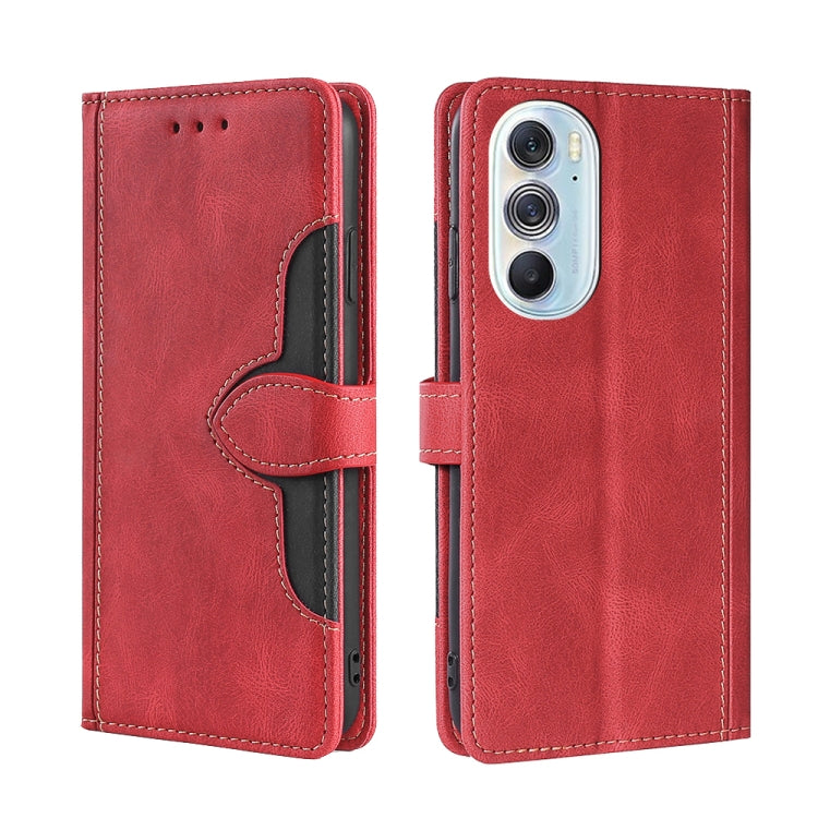 Skin Feel Cappello di paglia Custodia in pelle con fibbia magnetica, For Motorola Moto G51, For Motorola Moto G71 5G, For Motorola Edge X30