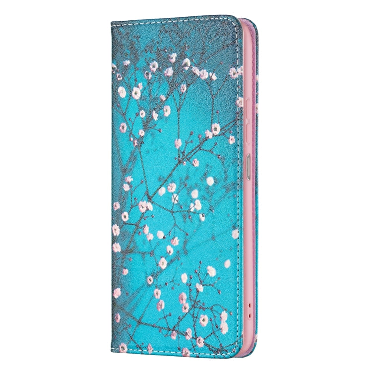 Custodia per telefono in pelle a vibrazione orizzontale magnetica invisibile con motivo a disegno colorato, For Xiaomi Redmi Note 11 International Version