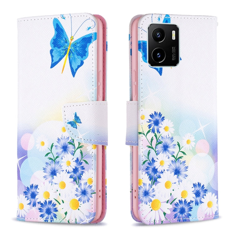 Custodia per telefono in pelle con motivo a disegno colorato, For vivo Y15s