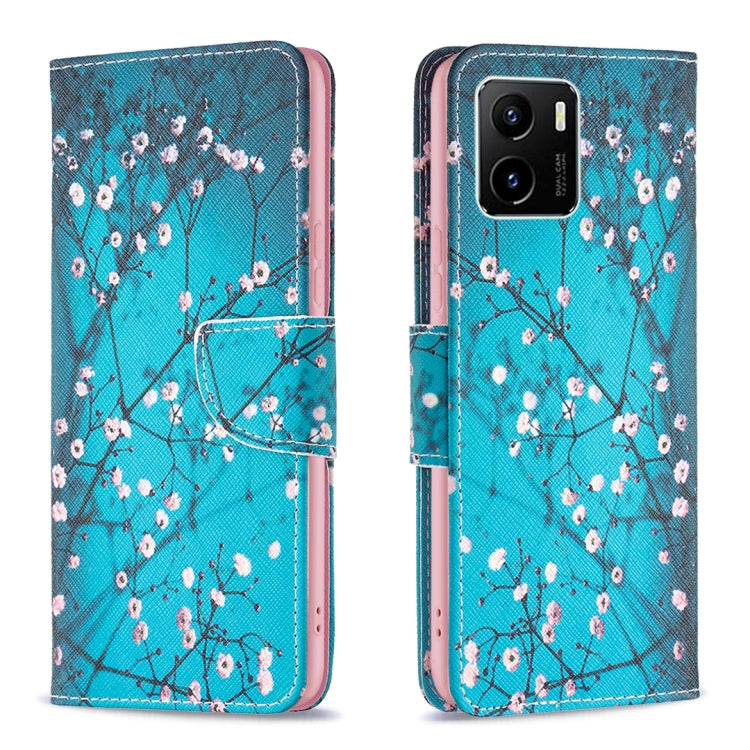 Custodia per telefono in pelle con motivo a disegno colorato, For vivo Y15s