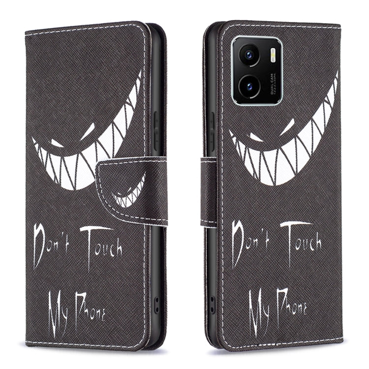 Custodia per telefono in pelle con motivo a disegno colorato, For vivo Y15s