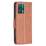 Cassa del telefono in pelle di pelle di agnello retrò, For OPPO Realme 9 Pro