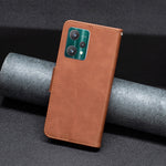 Cassa del telefono in pelle di pelle di agnello retrò, For OPPO Realme 9 Pro
