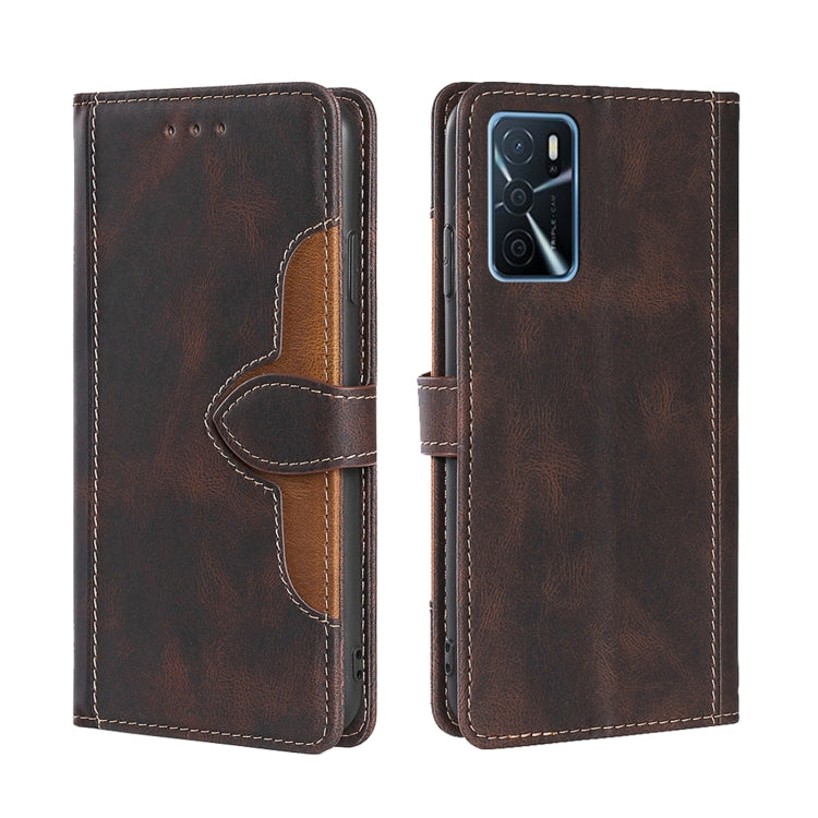 Skin Feel Cappello di paglia Custodia in pelle con fibbia magnetica, For OPPO Reno3 5G JP Version, For OPPO A16, For OPPO A53 / A32 / A33 / A53s 2020, For OPPO A55 5G, For OPPO A55s 5G, For OPPO A94 5G / F19 Pro+ / Reno 5Z