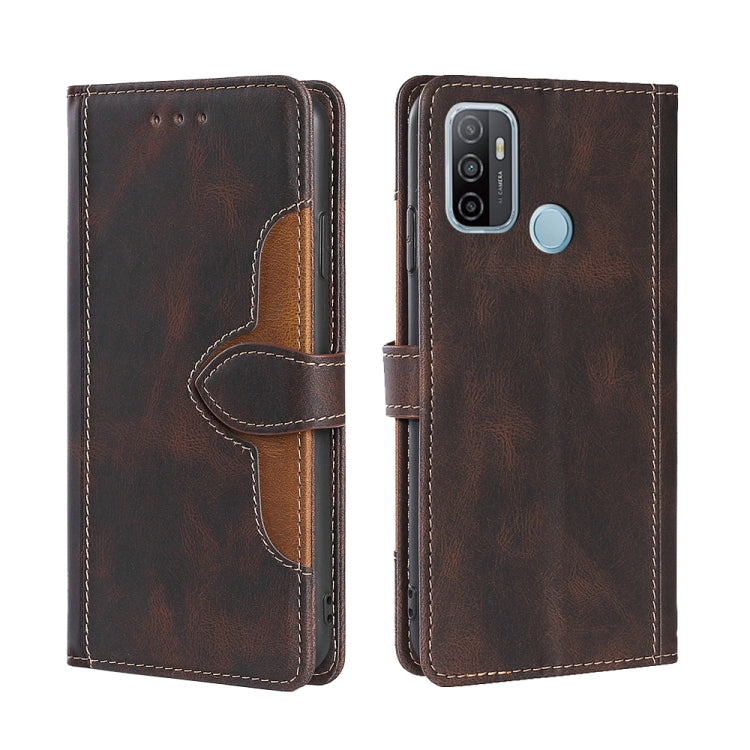 Skin Feel Cappello di paglia Custodia in pelle con fibbia magnetica, For OPPO Reno3 5G JP Version, For OPPO A16, For OPPO A53 / A32 / A33 / A53s 2020, For OPPO A55 5G, For OPPO A55s 5G, For OPPO A94 5G / F19 Pro+ / Reno 5Z