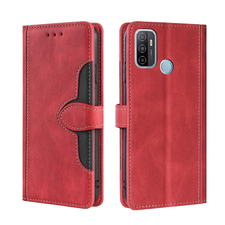 Skin Feel Cappello di paglia Custodia in pelle con fibbia magnetica, For OPPO Reno3 5G JP Version, For OPPO A16, For OPPO A53 / A32 / A33 / A53s 2020, For OPPO A55 5G, For OPPO A55s 5G, For OPPO A94 5G / F19 Pro+ / Reno 5Z