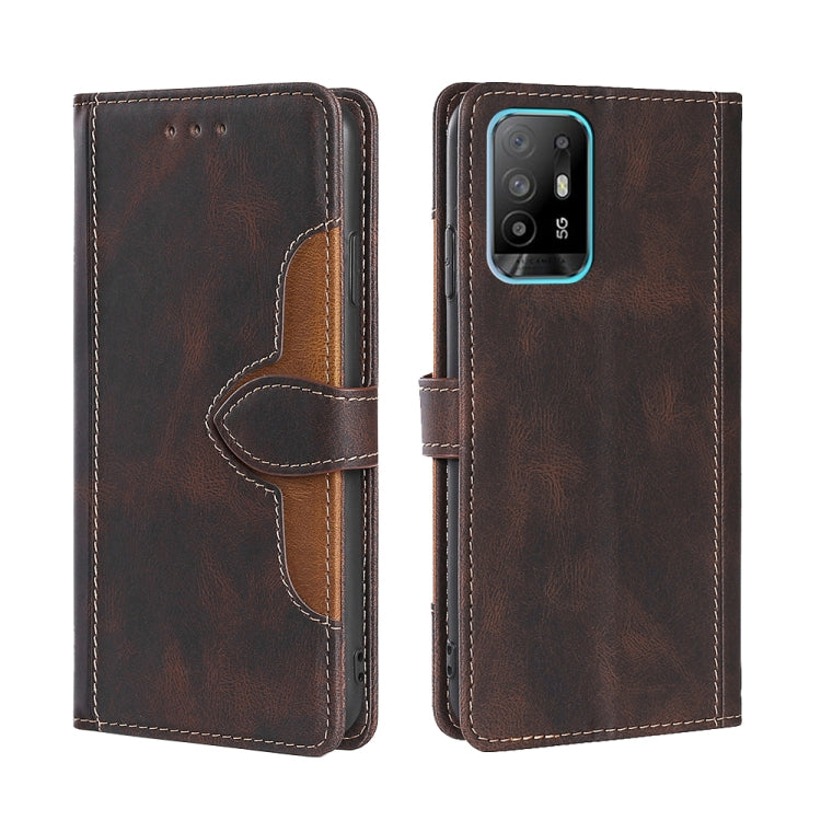 Skin Feel Cappello di paglia Custodia in pelle con fibbia magnetica, For OPPO Reno3 5G JP Version, For OPPO A16, For OPPO A53 / A32 / A33 / A53s 2020, For OPPO A55 5G, For OPPO A55s 5G, For OPPO A94 5G / F19 Pro+ / Reno 5Z