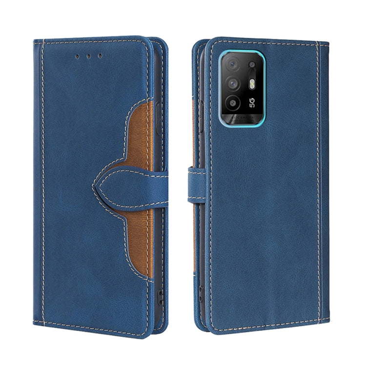 Skin Feel Cappello di paglia Custodia in pelle con fibbia magnetica, For OPPO Reno3 5G JP Version, For OPPO A16, For OPPO A53 / A32 / A33 / A53s 2020, For OPPO A55 5G, For OPPO A55s 5G, For OPPO A94 5G / F19 Pro+ / Reno 5Z