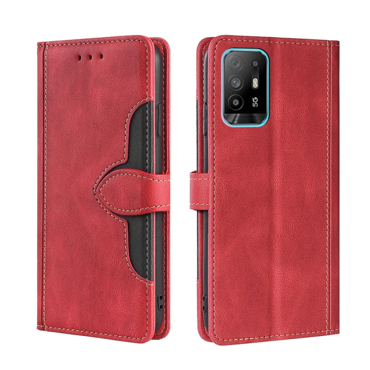 Skin Feel Cappello di paglia Custodia in pelle con fibbia magnetica, For OPPO Reno3 5G JP Version, For OPPO A16, For OPPO A53 / A32 / A33 / A53s 2020, For OPPO A55 5G, For OPPO A55s 5G, For OPPO A94 5G / F19 Pro+ / Reno 5Z