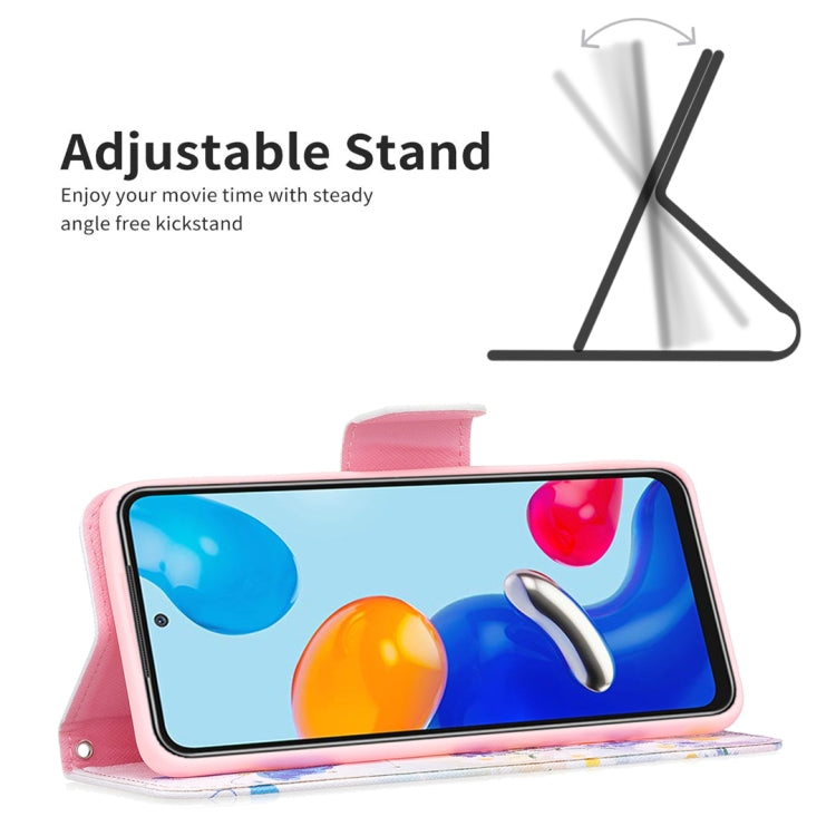 Custodia per telefono in pelle con motivo a disegno colorato, For Xiaomi Redmi Note 11 International Version