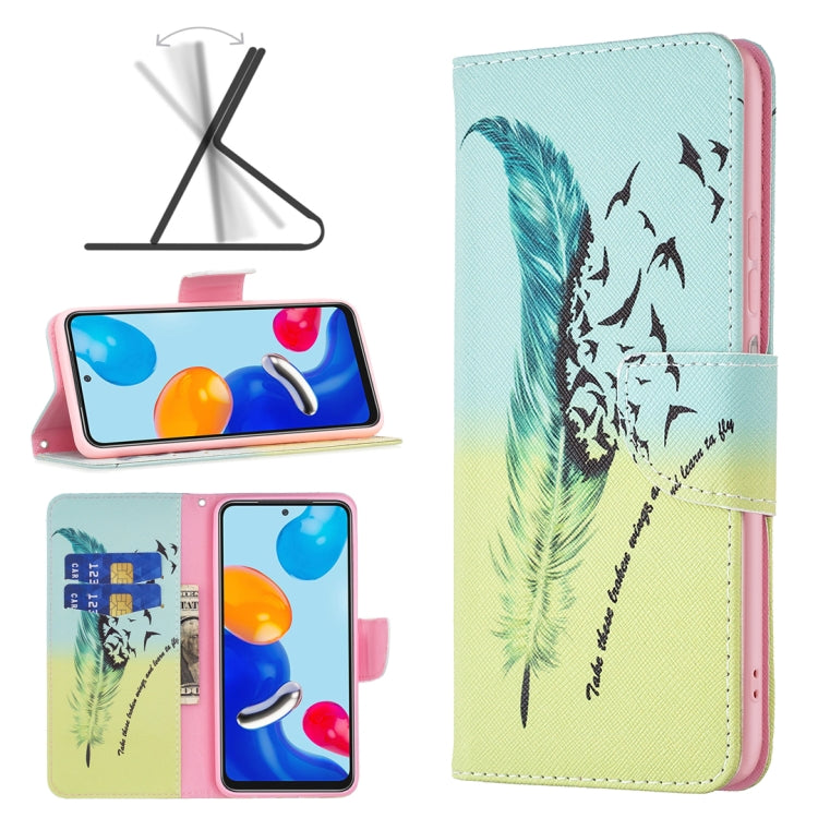 Custodia per telefono in pelle con motivo a disegno colorato, For Xiaomi Redmi Note 11 International Version