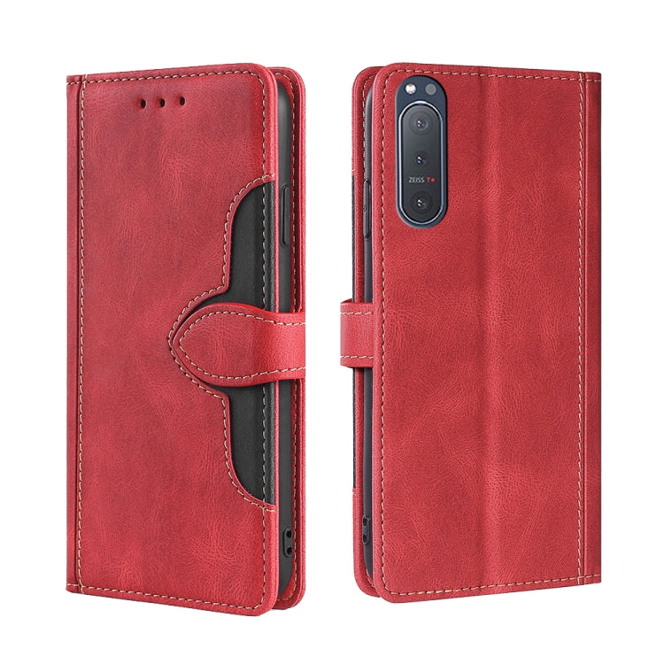 Skin Feel Cappello di paglia Custodia in pelle con fibbia magnetica, For Sony Xperia 5 II, For Sony Xperia 1 II, For Sony Xperia 10 II, For Sony Xperia Ace II, For Sony Xperia Pro I