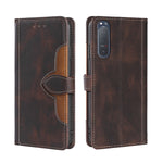 Skin Feel Cappello di paglia Custodia in pelle con fibbia magnetica, For Sony Xperia 5 II, For Sony Xperia 1 II, For Sony Xperia 10 II, For Sony Xperia Ace II, For Sony Xperia Pro I