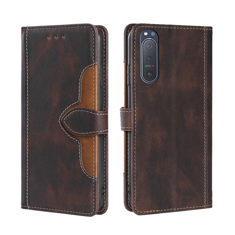 Skin Feel Cappello di paglia Custodia in pelle con fibbia magnetica, For Sony Xperia 5 II, For Sony Xperia 1 II, For Sony Xperia 10 II, For Sony Xperia Ace II, For Sony Xperia Pro I