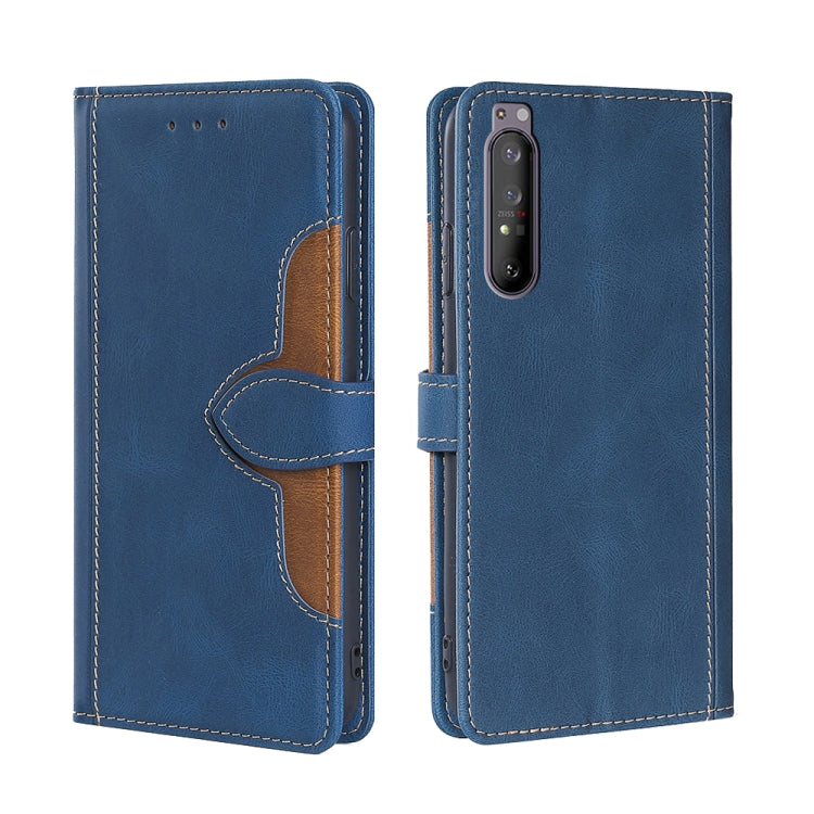 Skin Feel Cappello di paglia Custodia in pelle con fibbia magnetica, For Sony Xperia 5 II, For Sony Xperia 1 II, For Sony Xperia 10 II, For Sony Xperia Ace II, For Sony Xperia Pro I