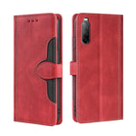 Skin Feel Cappello di paglia Custodia in pelle con fibbia magnetica, For Sony Xperia 5 II, For Sony Xperia 1 II, For Sony Xperia 10 II, For Sony Xperia Ace II, For Sony Xperia Pro I